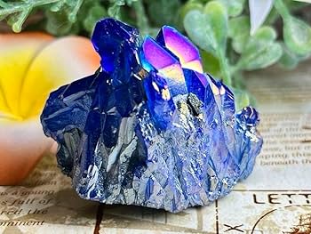Amazon.co.jp: 七色の夢*: ブルー オーラ水晶 クリスタル